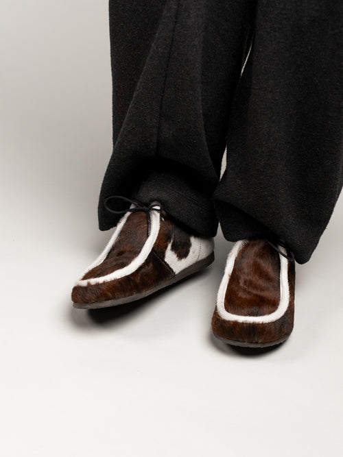 FLAT MOCASSIN - BROWN PONY